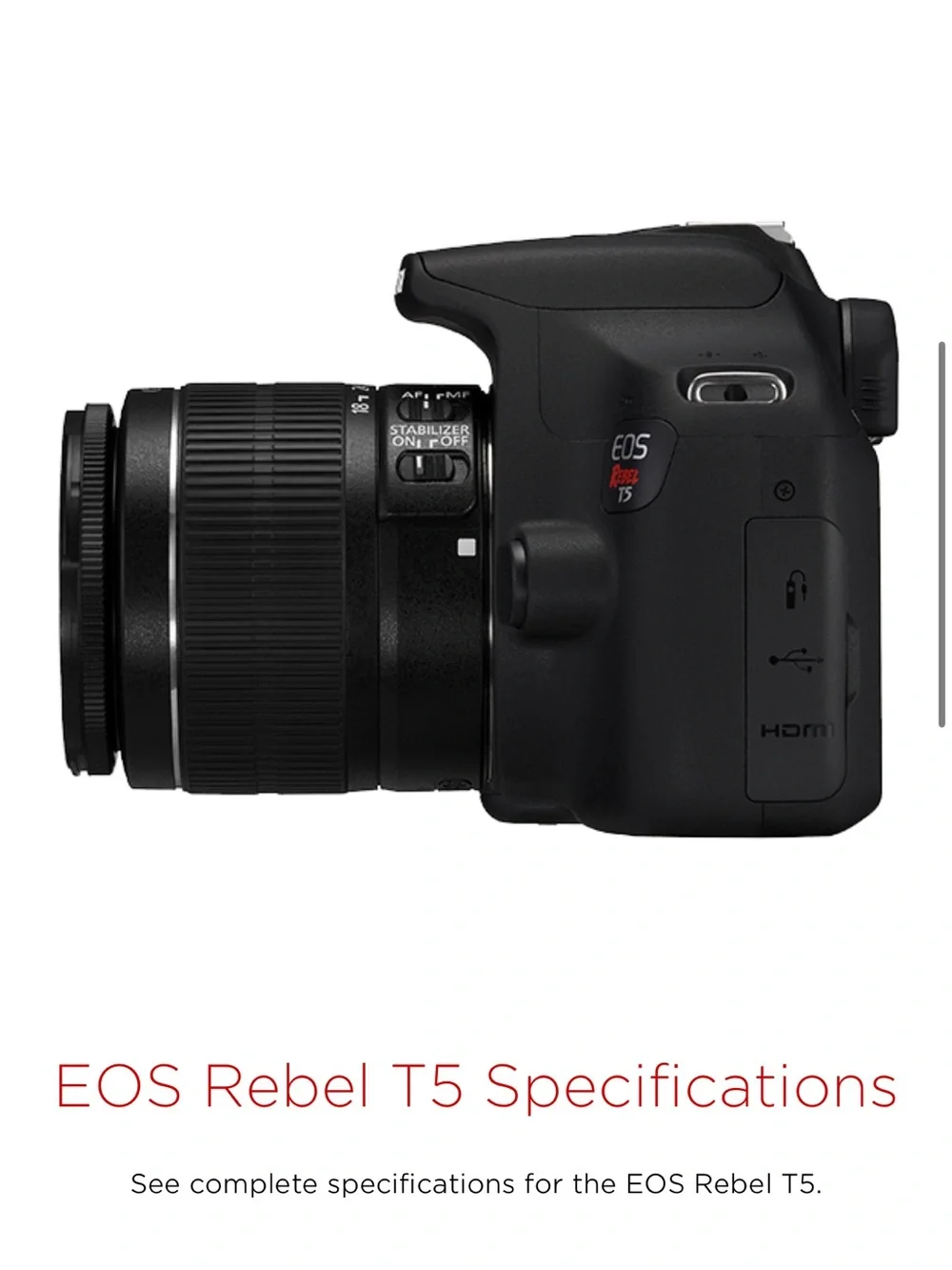 Canon EOS Rebel T5
